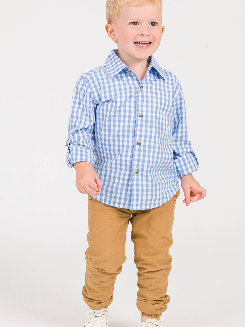 Boys Dark Khaki Jogger Pants