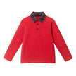 Kids Polo & Twill Pant Holiday Set | Red
