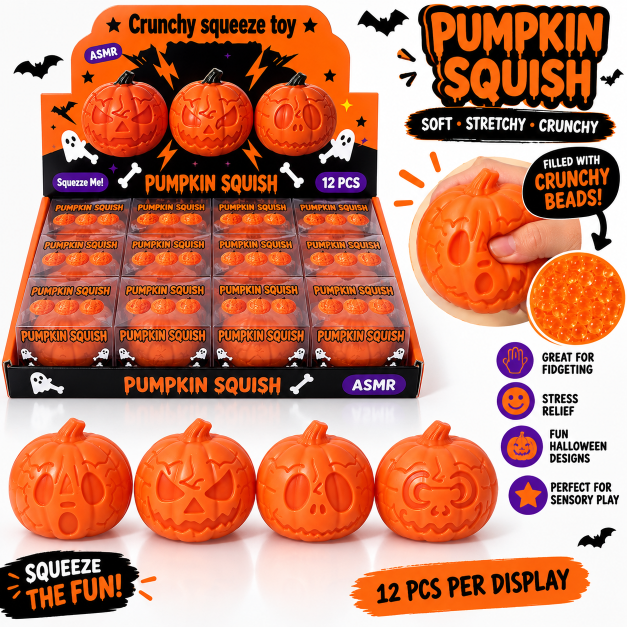 Crunchy Pumpkin Squishy Toy