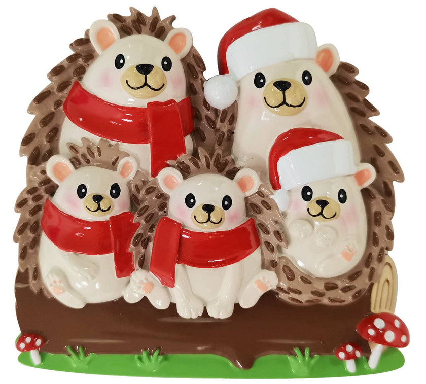 Hedgehog Family Personalized Christmas Ornament