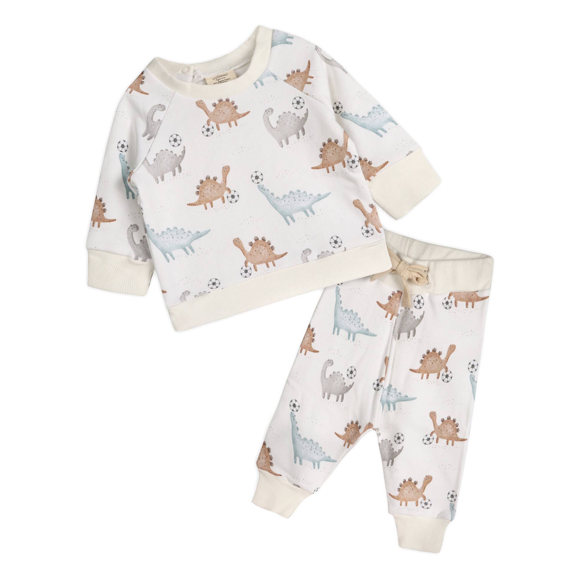 Soccer Dino Baby Jogger & Pants Set (Organic Cotton)