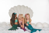Mermaid Tale Trio Kids Hair Clips- Ocean Blue and Sand