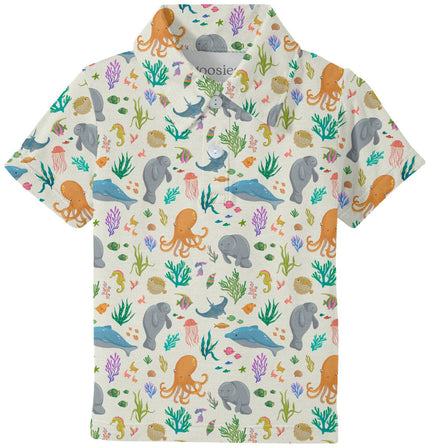 Ocean Friends Bamboo SS Polo Shirt