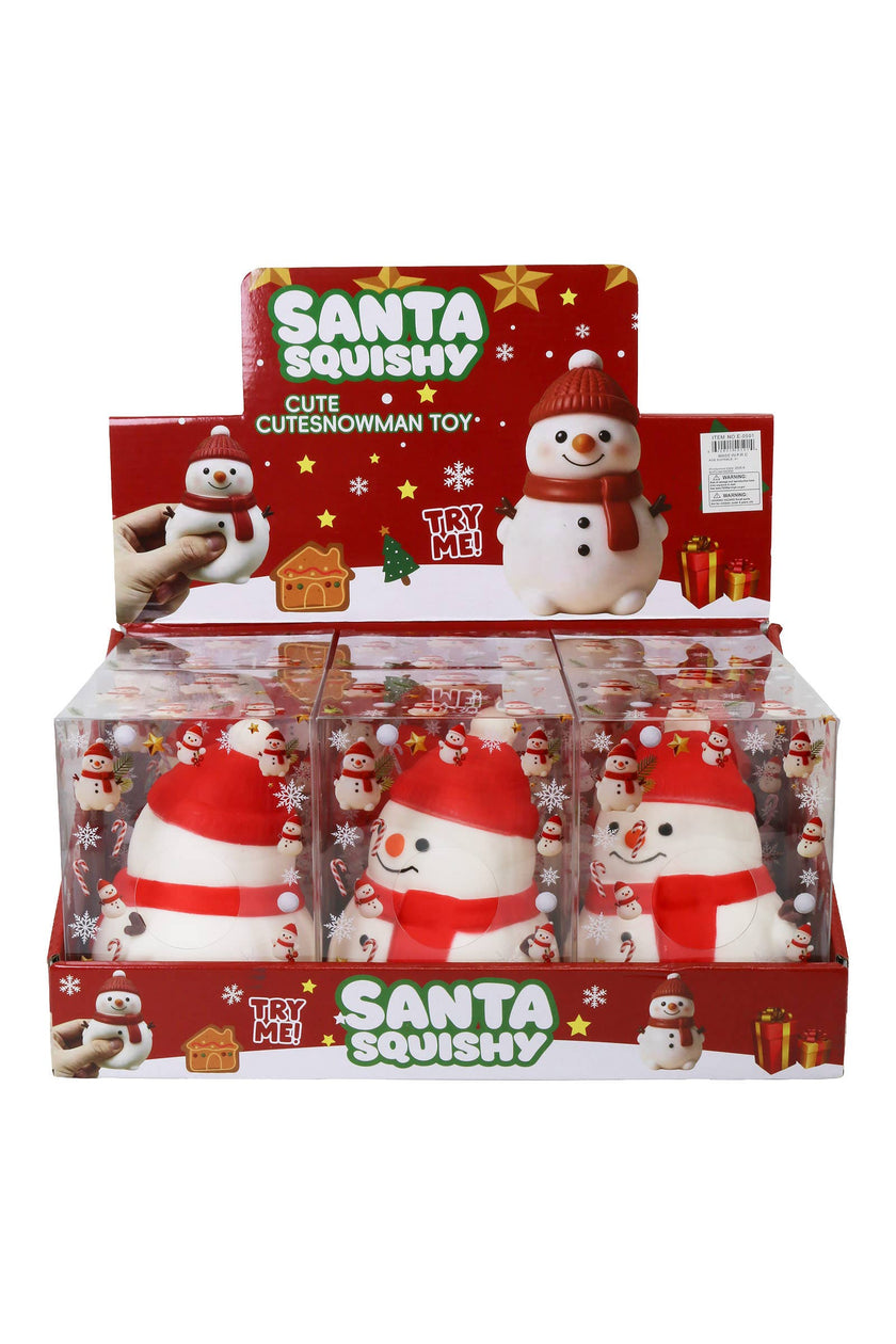 JUMBO 6 Inch Cute Snowman Fluffy Slime Filled Squishy Toy