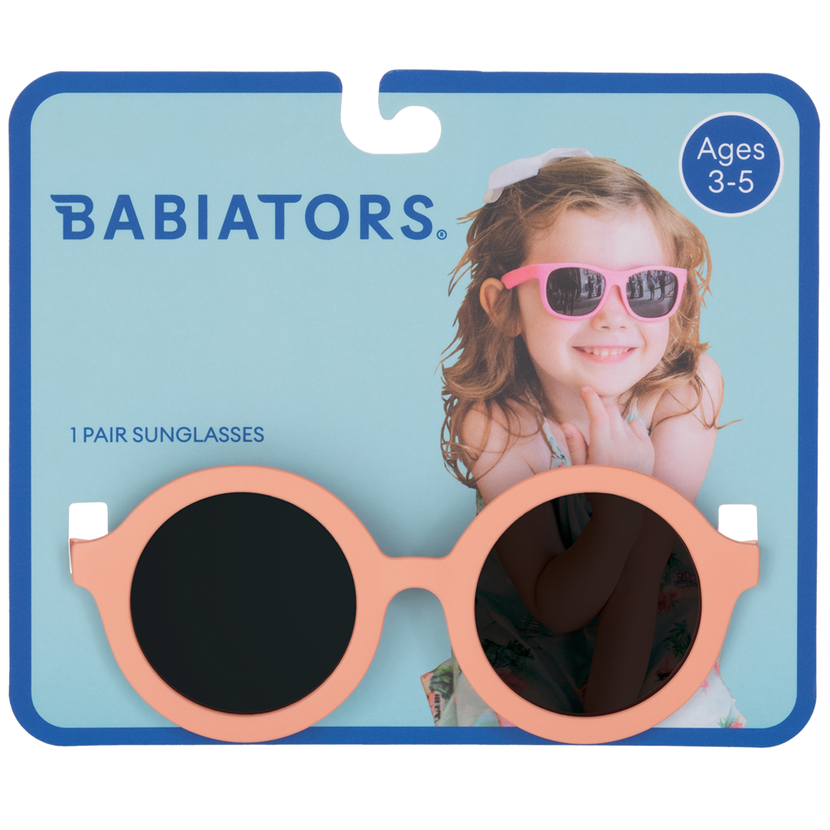 Peach Euro Round Kids Sunglasses
