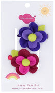 Becca Flower Kids Hair Clip - Pink and Purple