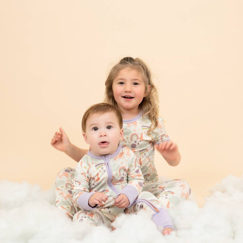 Magical Unicorns Bamboo Convertible Baby Pajamas