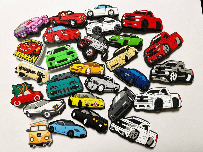Pick your own Cars race cars shoe charms