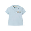 Textured Polo and Shorts Set | Light Blue Shark