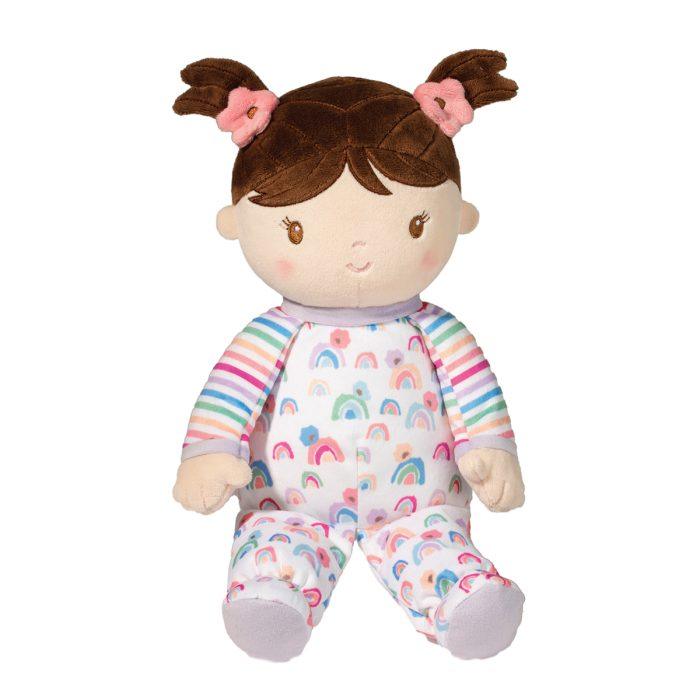 Doll Isabelle Rainbow Stripe Plush Stuffy Stuffed Doll