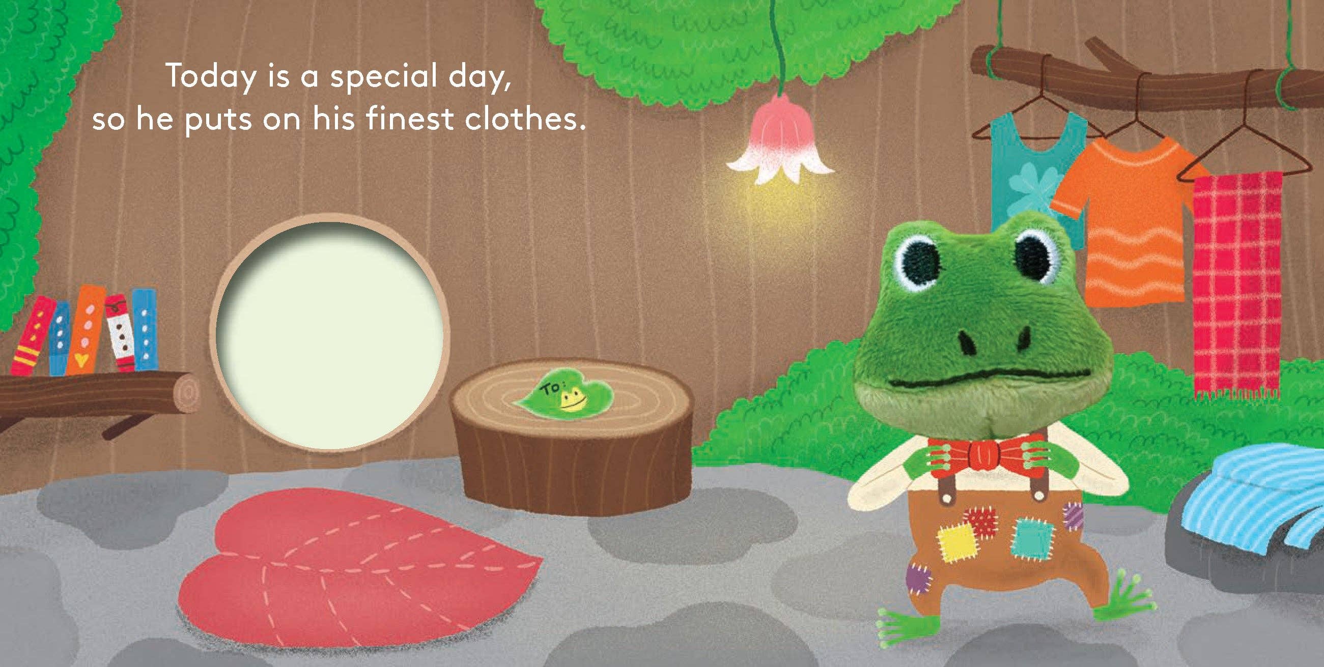 Finger Puppet Board Book- Little Cottage Frog
