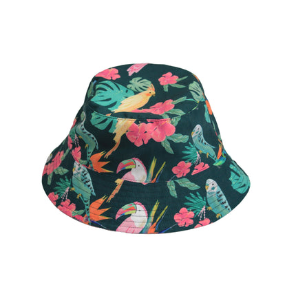 Isla Botánica Tropical Birds Reversible Bucket Hat