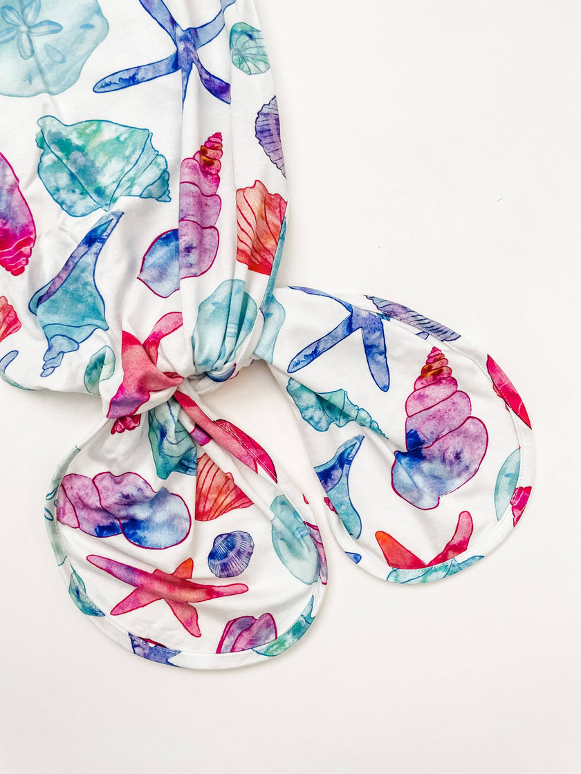 Seashell Newborn Bamboo Knotted Gown