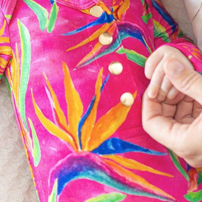 Bird of Paradise Newborn Bamboo Knotted Gown