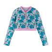 Long Sleeve Rashguard Set - Blue Tie Dye