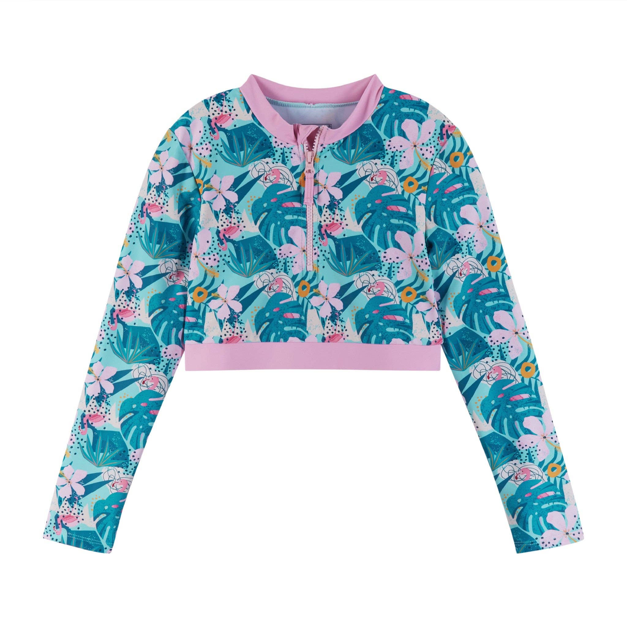 Long Sleeve Rashguard Set - Blue Tie Dye
