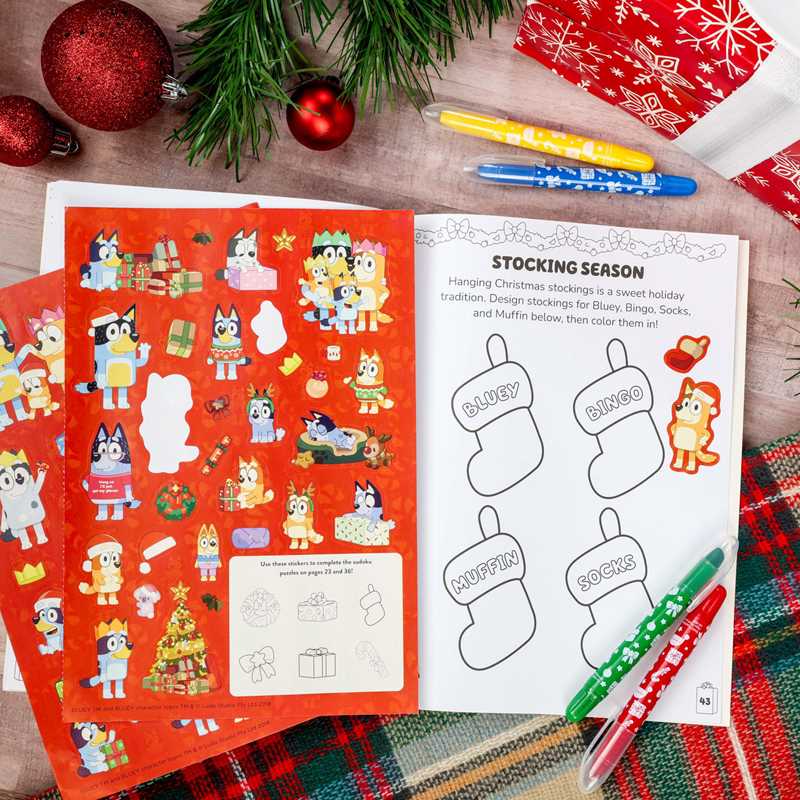 Bluey Colortivity: Hooray Christmas! Coloring Activity Book