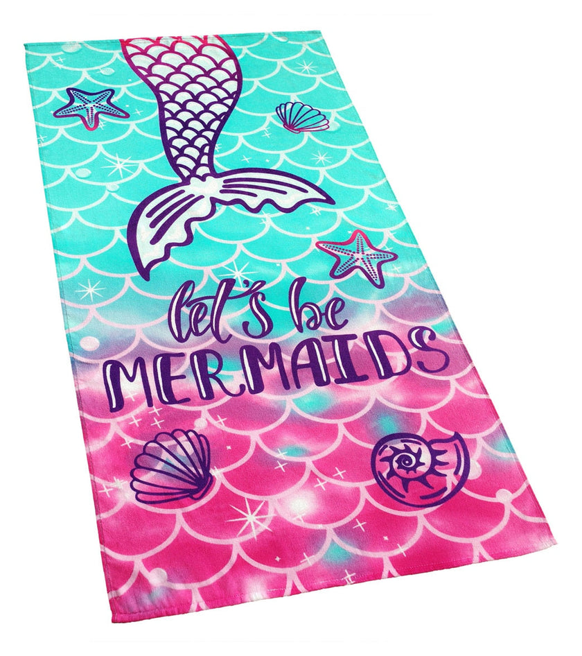 Let's be Mermaids Velour Beach Towel