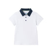 Kids Polo & Seersucker Short Set | Navy & White Limes