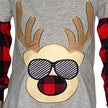 Baby Boys Christmas Romper Rudolph Reindeer Plaid Onesie