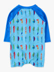 Baby Boys Gone Fishin Long Sleeve One Piece Rash Guard Swimsuit