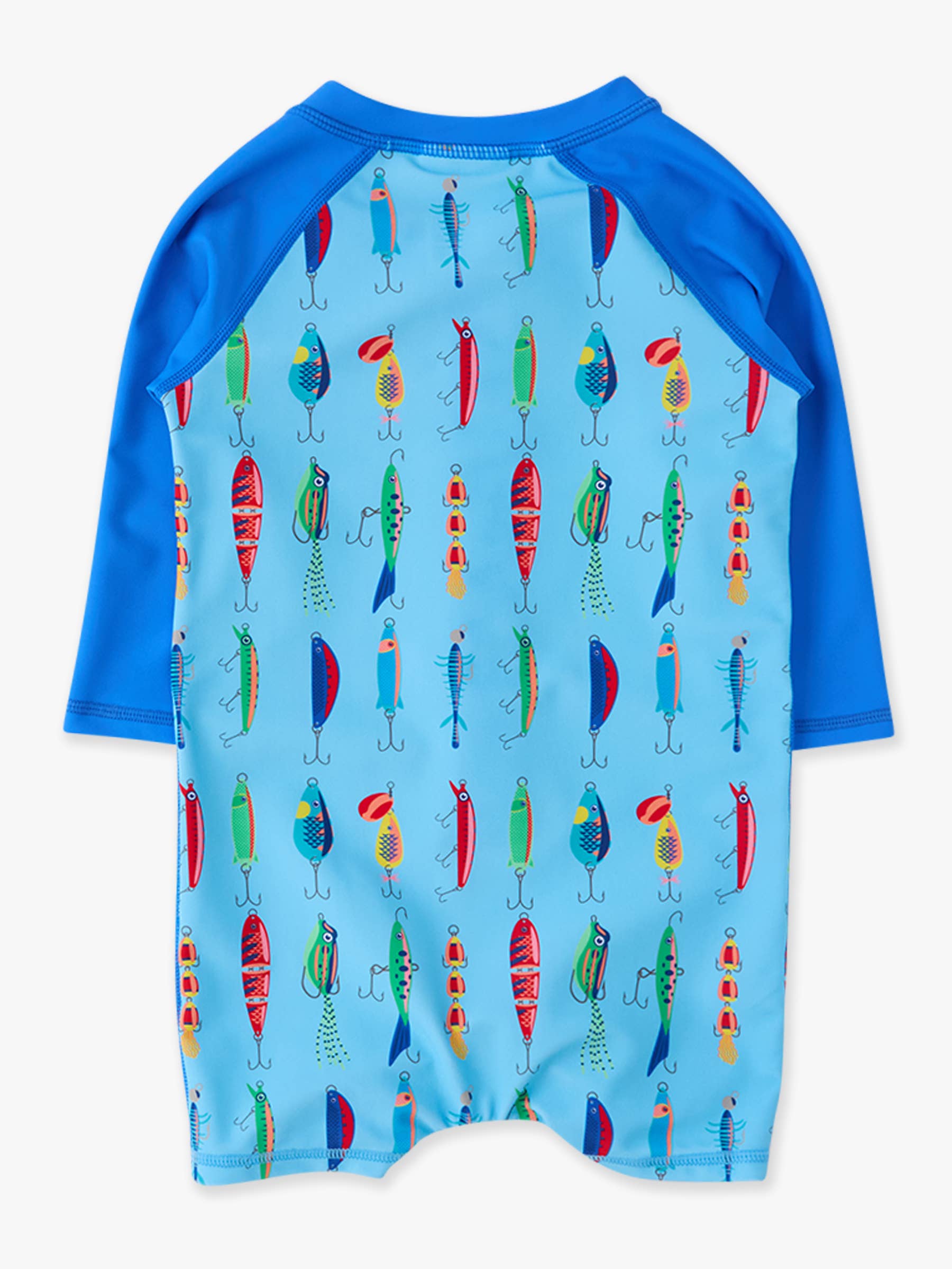 Baby Boys Gone Fishin Long Sleeve One Piece Rash Guard Swimsuit