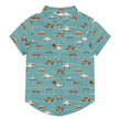 Boys Nile Blue Cars Short-Sleeve Button-Up