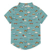 Boys Nile Blue Cars Short-Sleeve Button-Up