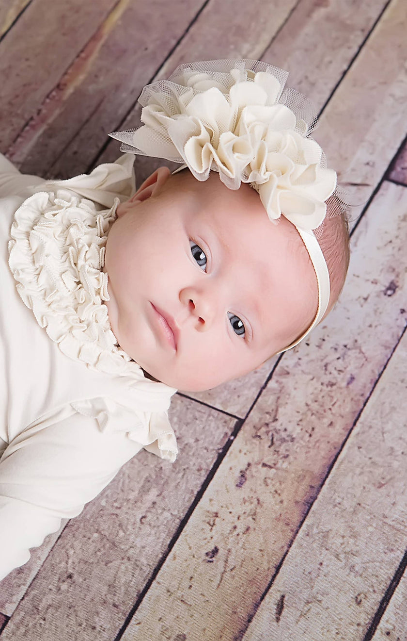 Eggnog Rose Headband
