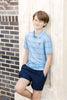 Boys Performance Polo | Blue Drift Shell