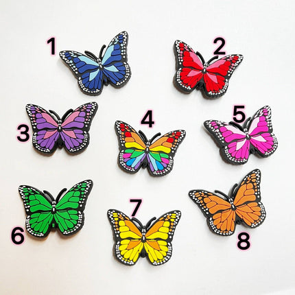 DELETE Pick your own Colorful Butterfly Design Theme Shoe Charms Best Quality JuliesDecalDesign: Large #4 rainbow
