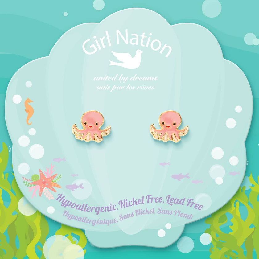 Obedient Octopus Cutie Children's Stud Earrings