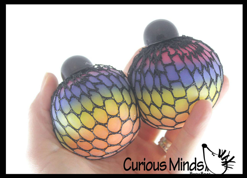 Rainbow Mesh Doh Filled Squeeze Balls - Doh - Ultra Squish Toy