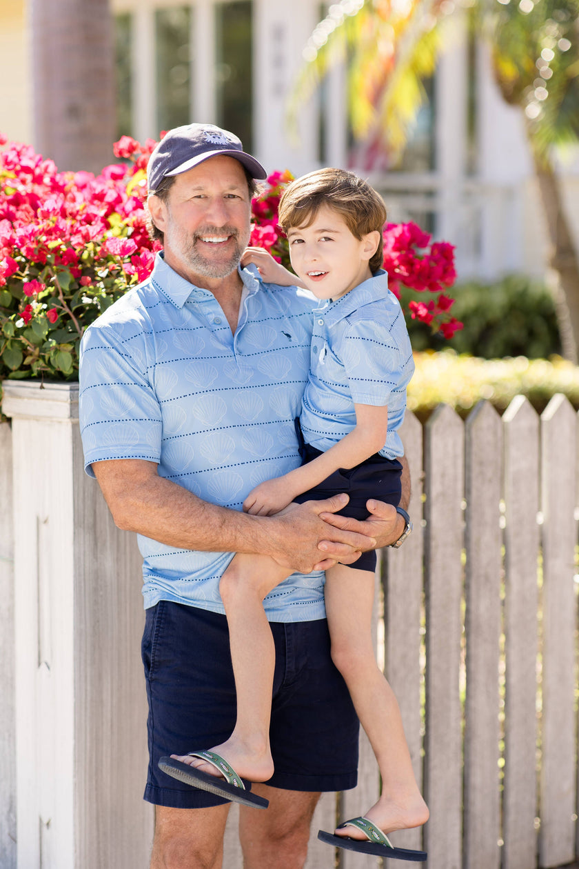 Boys Performance Polo | Blue Drift Shell