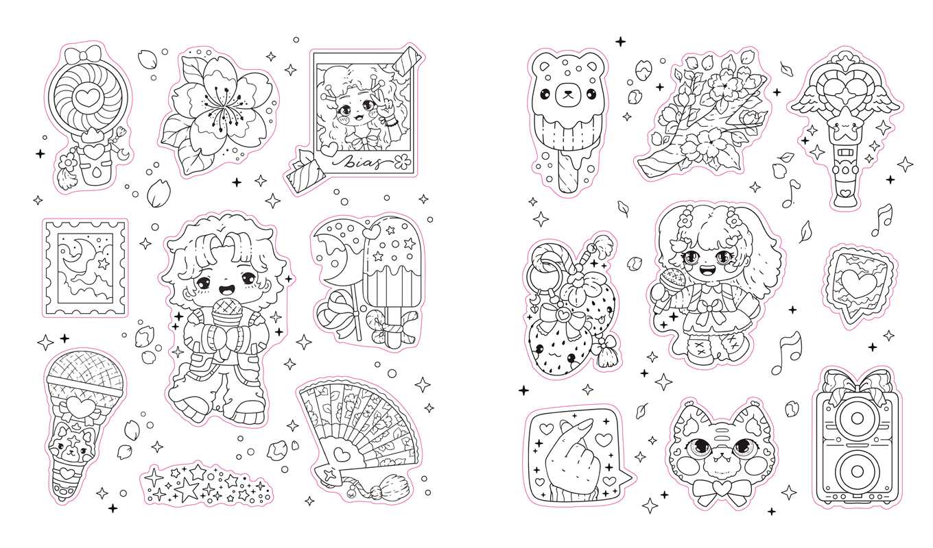 PopSticker! K-Pop Color You Own Sticker Book