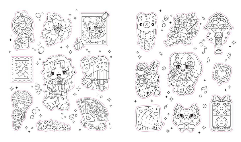 PopSticker! K-Pop Color You Own Sticker Book