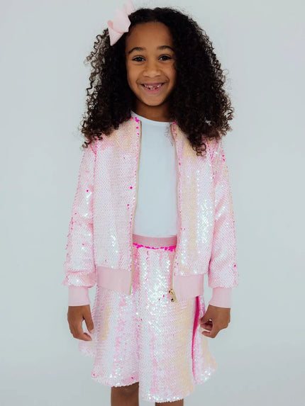Diva Pink Flip Sequin Twirl Skort