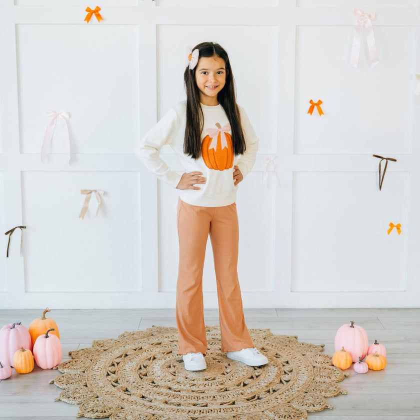 Pumpkin Tulle Bow Clip - Hair Bows - Hair Accessories