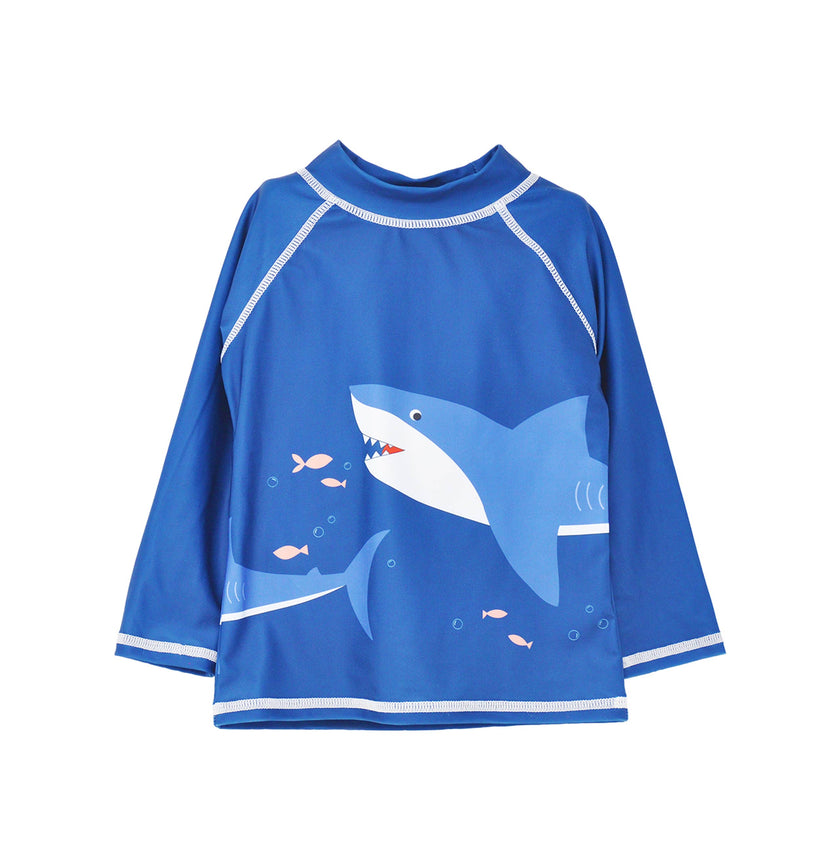 Kids UPF50+ Graphic Rash Guard Swim Top