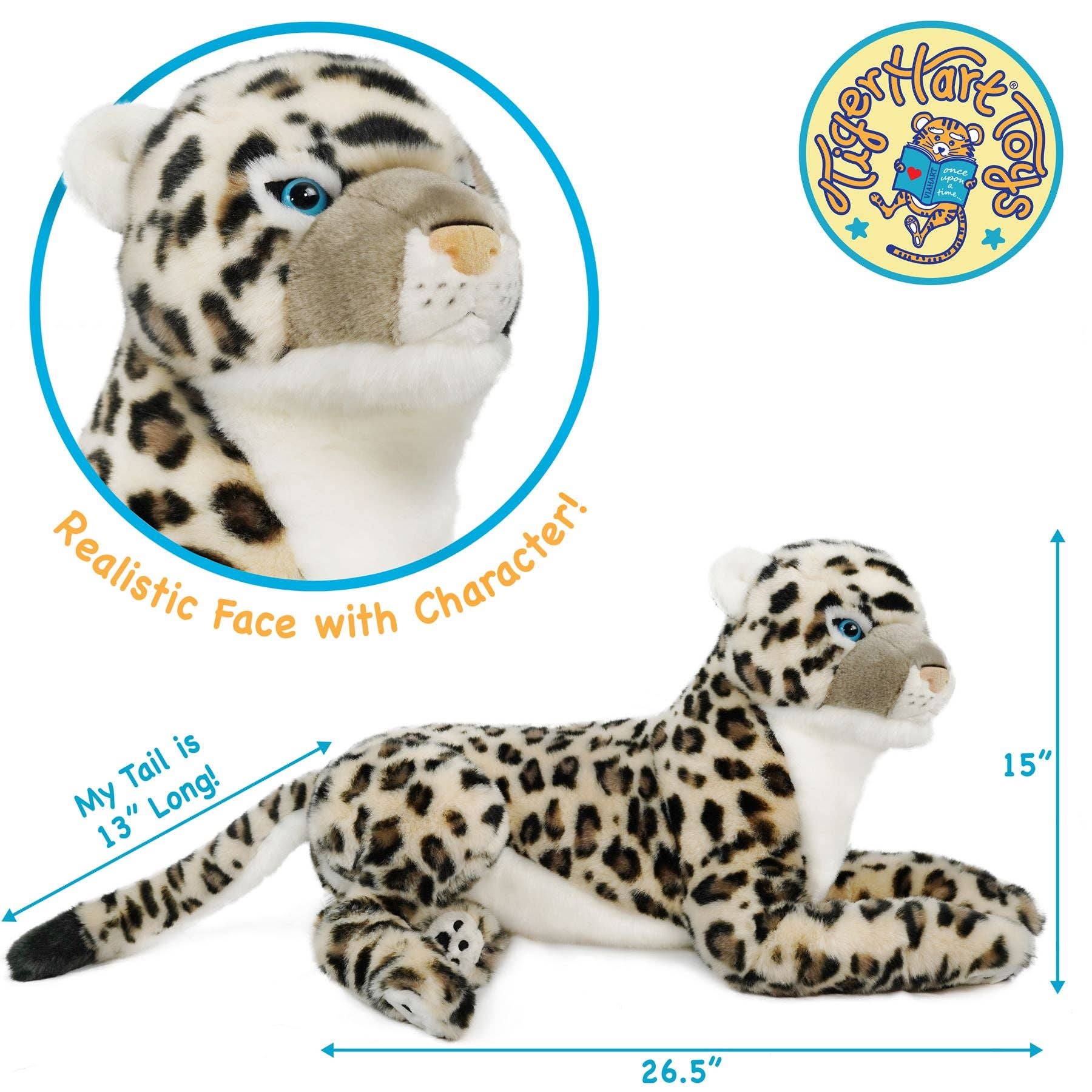 Sienna the Snow Leopard | 30 Inch Stuffed Animal Plush