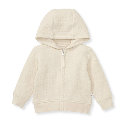 Organic Cotton Quilted Bee Baby Jacket - Oat