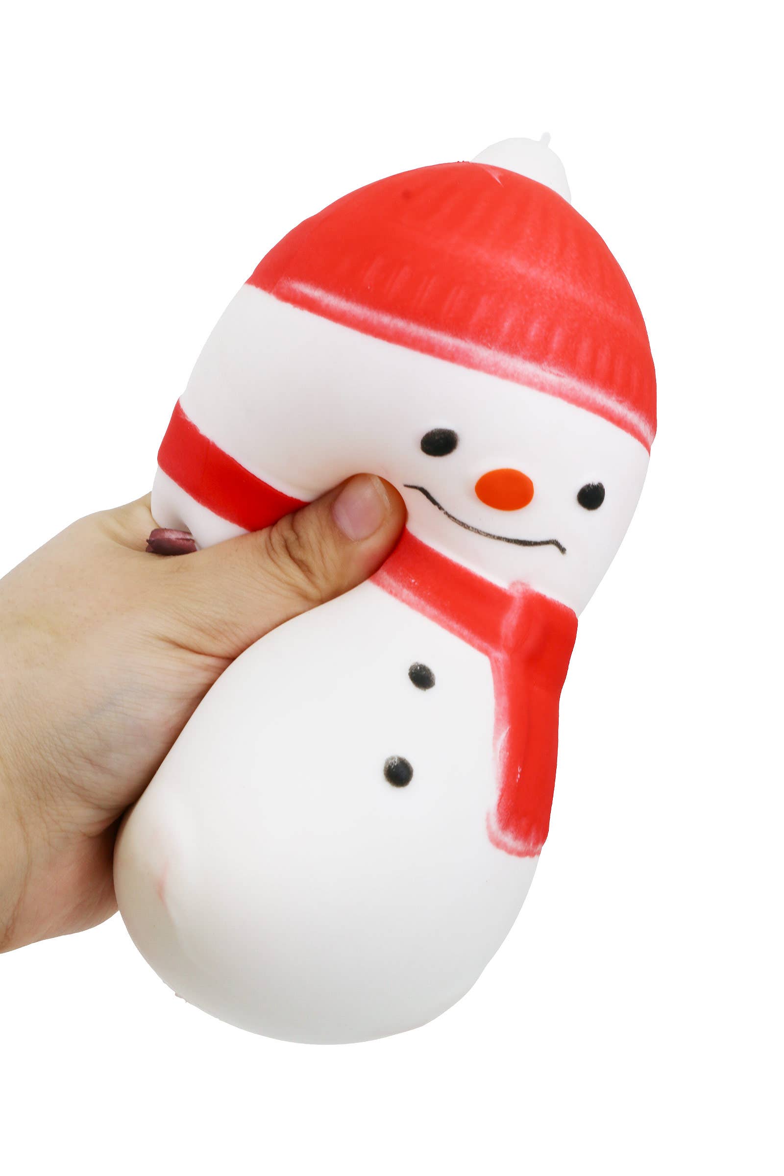JUMBO 6 Inch Cute Snowman Fluffy Slime Filled Squishy Toy