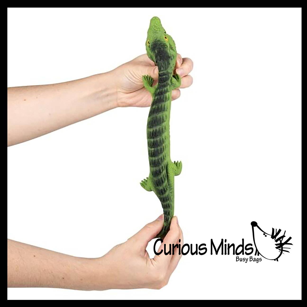 Sand Filled Alligator Crocodile Squishy Toy - Moldable Sensory, Stress