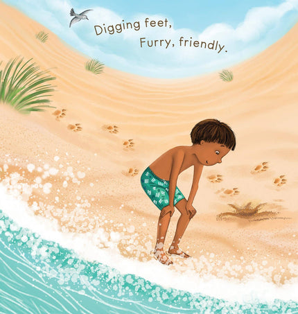 Sandy Feet! Whose Feet? Footprints at the Shore Picture Book