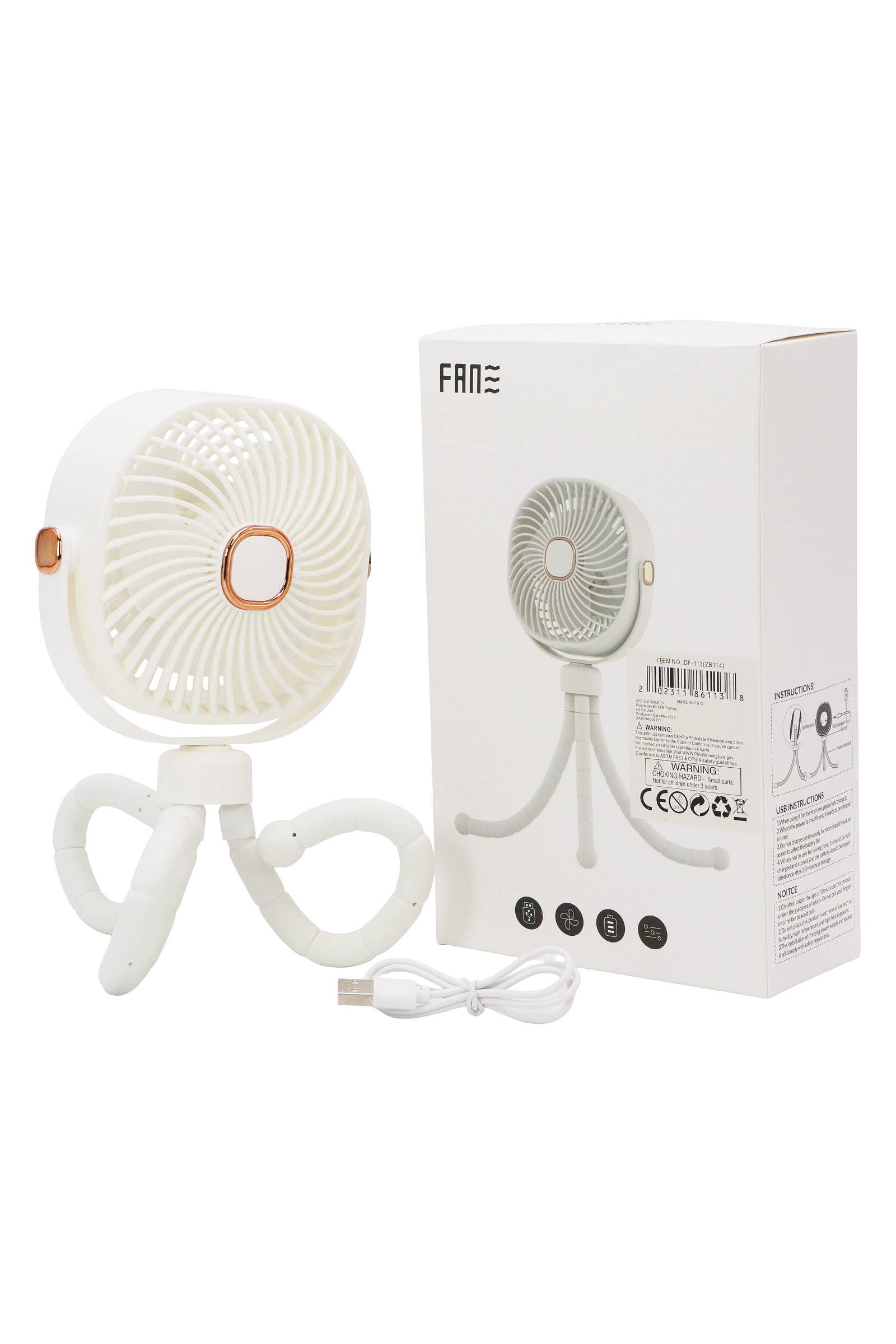 Matte Pastel Led Flexible Leg Electric Fan - Assorted