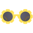 Neon Yellow Flower Kids Sunglasses on