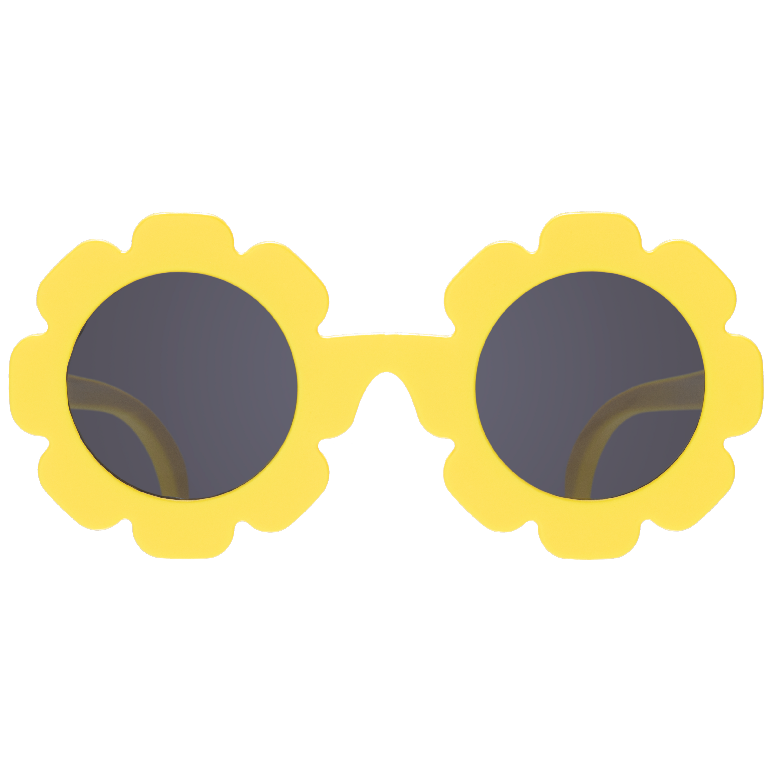 Neon Yellow Flower Kids Sunglasses on