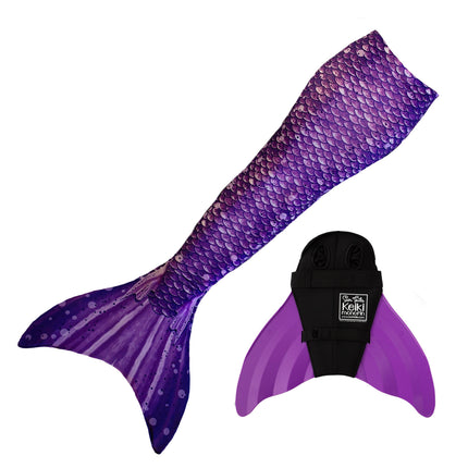 Paradise Purple Mermaid Tail + Monofin Set for kids, girls, teens, and women (pool toy)