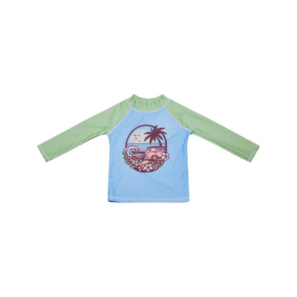 Kids UPF50+ Graphic Rash Guard Swim Top for Boys