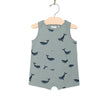 Tank Kangaroo Romper- Blue Whale